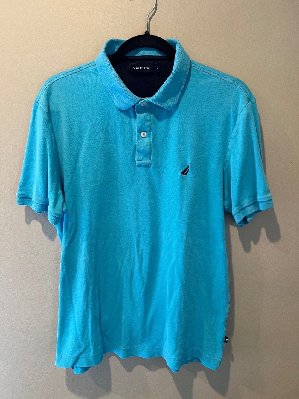 NAUTICA Men’s Classic Fit Deck Polo Blue Size L